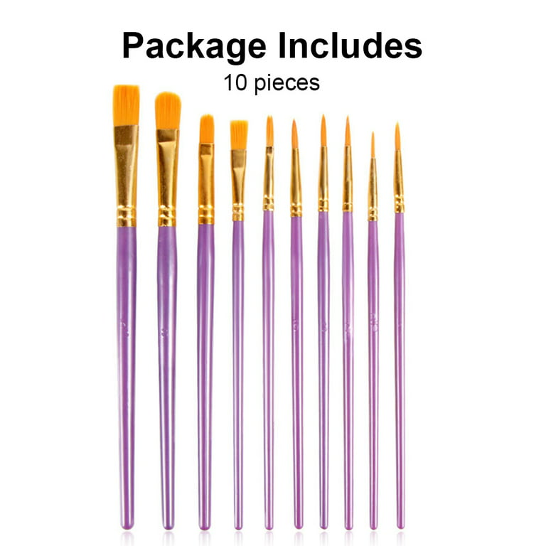 U.S. Art Supply 25-Piece Children's All Purpose Paint Brush Set - Artist Variety Value Pack, 6 Types, Flat, Round, Chip, Mop, Foam Tipped Brushes - Fu