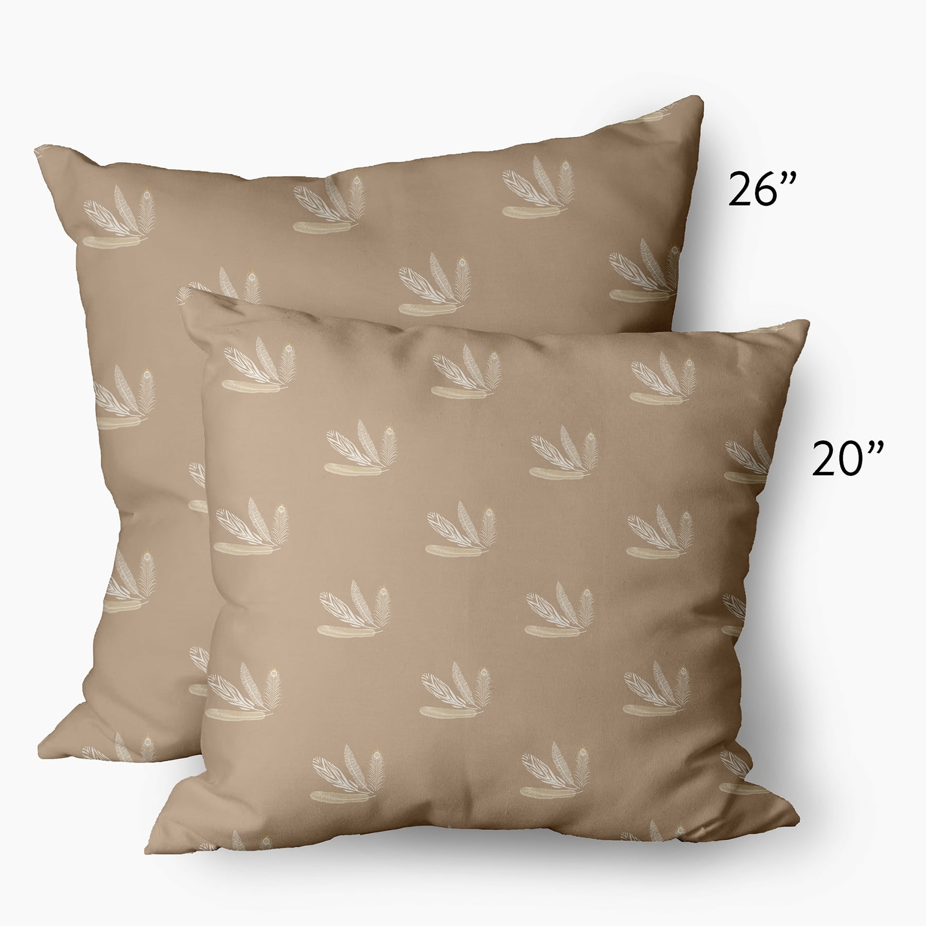 20" x 20" Simply Daisy Feather Pattern Decorative Throw Pillow