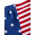 thumbnail image 5 of Licupiee My 1st 4th of July Outfits Newborn Baby Boy Short Sleeve Bowtie Romper+Flag Star Shorts+Hat 3Pcs Clothes Set, 5 of 6