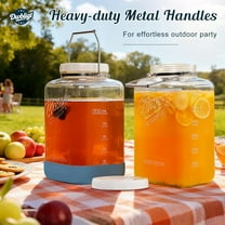 [NEW] 2 Pack 2 Gallon Glass Jar with Airtight Lid - Glass Food Storage Containers for Flour, Cereals, Rice and Picking
