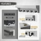 thumbnail image 5 of Llavero decorativo de pared Rebee Vision con estante y 5 ganchos, 5 of 6