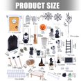 thumbnail image 3 of Halloween Dollhouses Crafting Set Mini Door Decorations Plastic Creative Holiday Display Set, 3 of 4