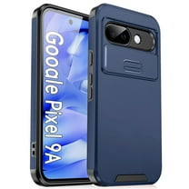 Dteck Case for Google Pixel 9A ,Shockproof TPU PC Slide Camera Cover Protection Case Slim Back Cover for Google Pixel 9A ,Blue