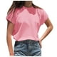 thumbnail image 3 of Tops formales,Blusa informal de manga corta para mujer, cuello redondo, poliéster, largo regular, ideal para uso en casa y oficina, sopatenor, 3 of 9