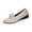 Beige, variant on pwidon Women's Wedge Loafers Slip On Textured Bow Comfort Low Wedge Office Walking Dress Shoes Beige 5.5