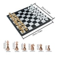 thumbnail image 4 of Juego de ajedrez magnético, tablero de ajedrez de plástico plegable, tablero ligero para viajes, educativo, 4 of 8