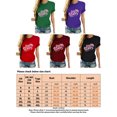 thumbnail image 2 of UKAP Ladies Tee Crew Neck T-Shirt Baby Print Tops Loose Fit Work Shirt Purple L, 2 of 2