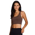 thumbnail image 3 of RBX Active Women's Buttery Soft Fitted Cropped Racerback Sports Bra Tank Top With Shelf Bra, 3 of 3
