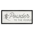 thumbnail image 2 of Stupell Industries Powder to the People Phrase Ski Sport Pun, 30 x 13, Design by Daphne Polselli, 2 of 5
