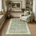 thumbnail image 3 of BERTHMEER 3'x5' Small Washable Green Area Rugs for Bathroom Bedroom Entryway Kitchen Rugs Non Slip Vintage Dorm Office Oriental Distressed Throw Rugs, 3 of 5