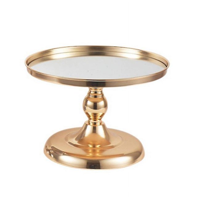 Estante redondo europeo para soporte de tartas, estante de hierro galvanizado (dorado)