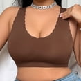 thumbnail image 5 of Hilenly Plus Size Jelly Bra Soft No Underwired Bra Cross Back Seamless T Shirt Bra Comfort Everyday Bra, 5 of 8
