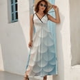 thumbnail image 2 of Mermaid Fish Scales Art Sleeveless Dress Women's Summer Suit Dresses for Women 2025 Luxury Party Dress, 2 of 6