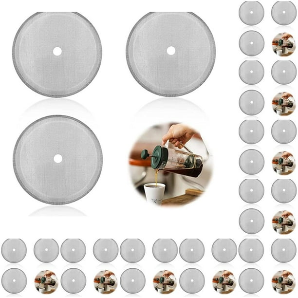 Filtro de café Wosthever 3 uds. Acero inoxidable Reutilizables
