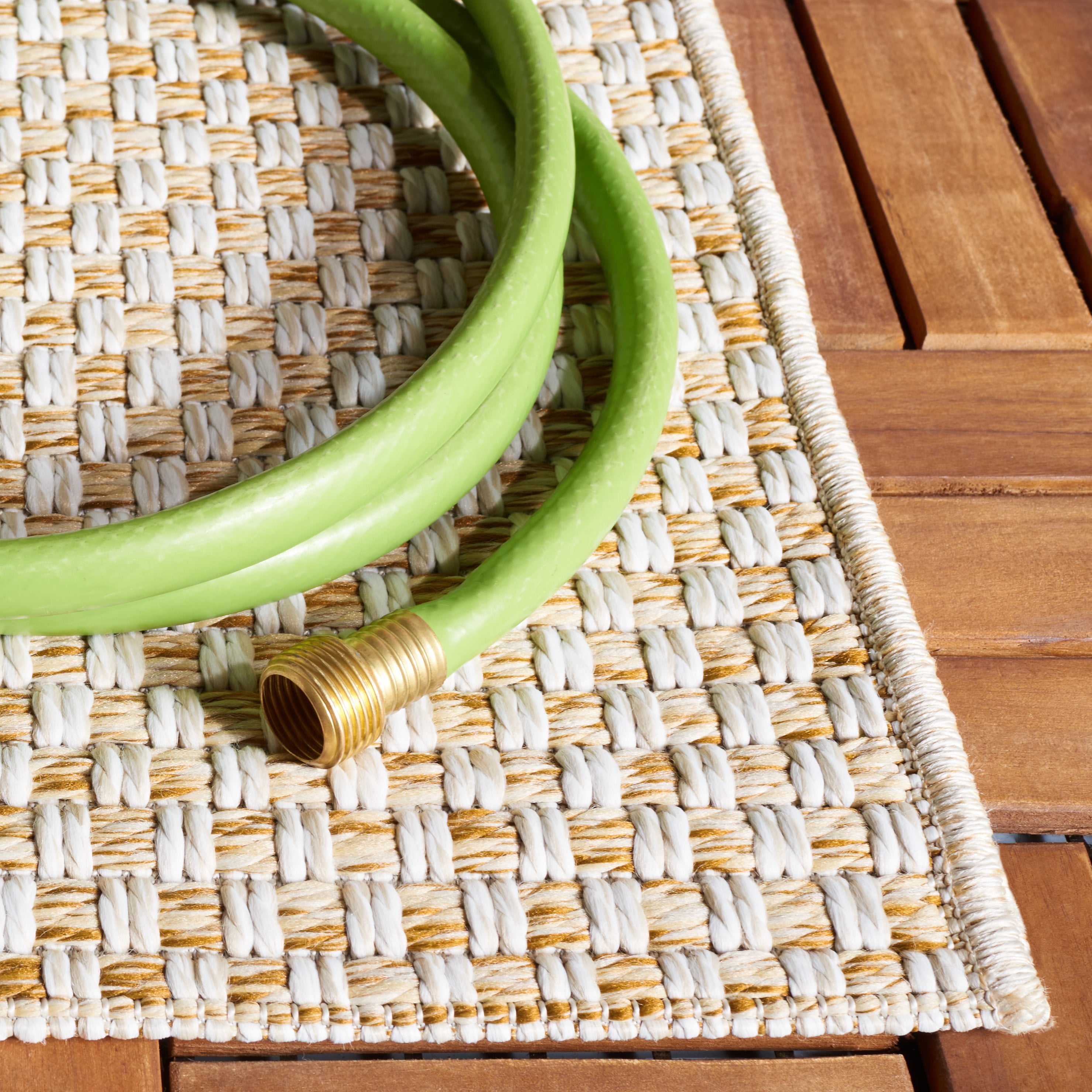 Safavieh Sisal All-Weather Delroy Solid Indoor/Outdoor Runner Rug, Natural/Ivory, 2'2" x 5'
