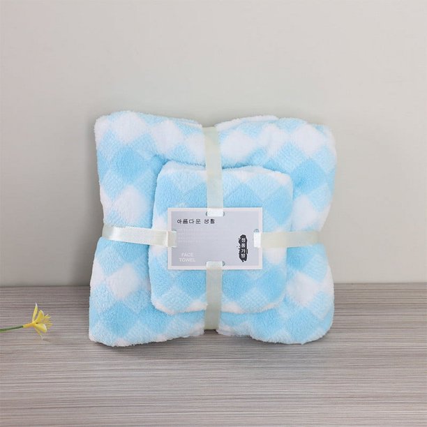 Juego de toallas de baño de terciopelo coral de diamante, toalla de madre absorbente suave de uso diario, toalla para lavarse la cara, toalla de baño Un washclo