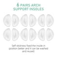 thumbnail image 3 of Transparent Adhesive Arch Pad Arch Support 6 Pairs Gel Insole for Flat Foot Women & Men, Adhesive Foot Insert for Shoes, Sandals, Flip Flops Plantar Fasciitis, 3 of 9