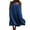 Blue, variant on Swimsuit Cover Up for Women Plus Size Solid Color Round Neck Bathing Suit Cover Up Swing Ruffled Hem Beach Summer Dresses Shermie