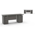 thumbnail image 3 of Mayline 72"W Double Pedestal Credenza w/2 Box/Box/File Pedestals, Textured Mocha, 3 of 3