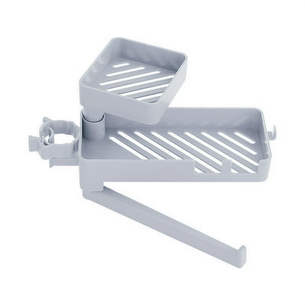 Advancent Grifo Soporte de esponja Cocina Baño Encimera Toalla Estante de almacenamiento Fregadero Ahorro de espacio Toallita Organizador Organizadores de utensilios de cocina Gris