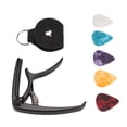 thumbnail image 4 of Guitar Picks Capo Set, Black Easy To Clip Guitar Capo Strong Spring  For Playing, 4 of 8