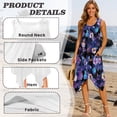 thumbnail image 5 of Yuyamidu His and Hers Matching Outfits Floral Mens 2 Piece Short Set Midi Summer Dresses for Women Vacation Mens Hawaiian Shirt and Short Set Loose Fit Long Sleeveless Asymmetrical Dress Woman L, 5 of 6