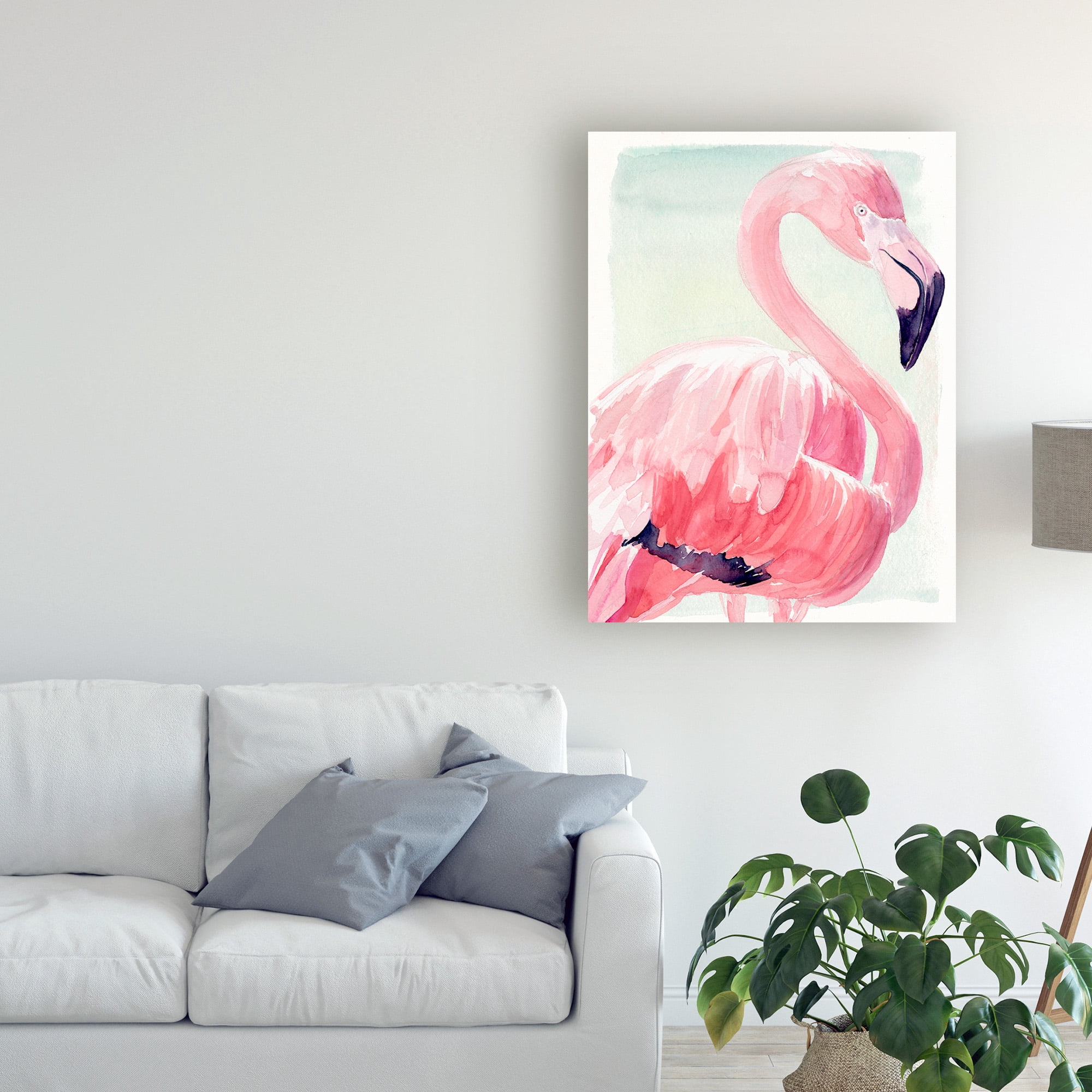 Trademark Fine Art 'Pastel Flamingo II' Canvas Art by Jennifer Paxton Parker