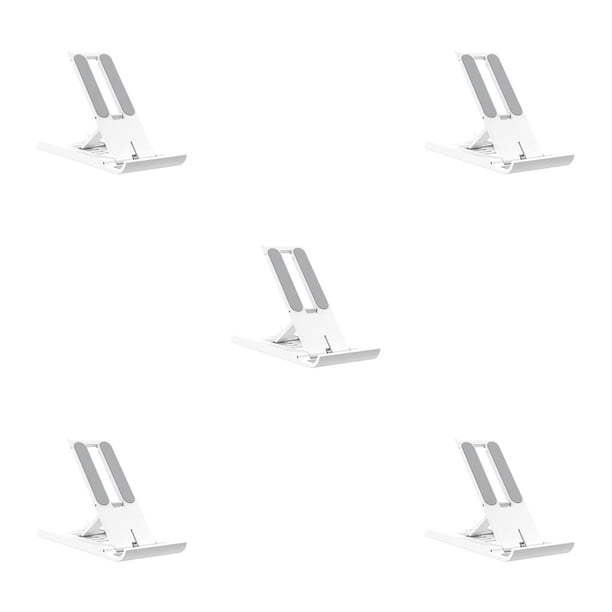 Matsuzay Soporte para teléfono de escritorio Soporte ajustable para tableta Cuna de montaje portátil Blanco Blanco 5Conjunto