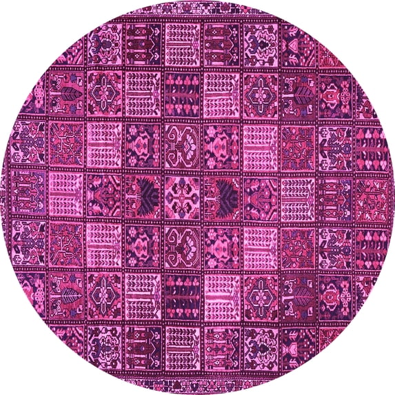 Ahgly Company Indoor Round Persian Pink Traditional Area Rugs, 5' Round