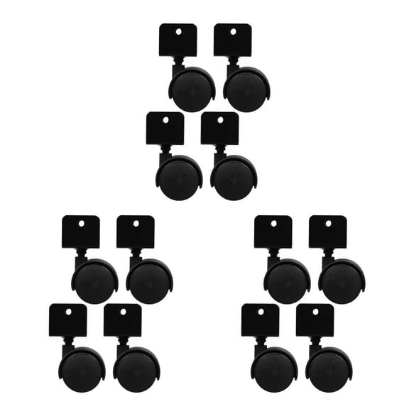 Worgeous 12 pcs  Furniture U Bracket Caster Wheels Small Wheels Table Casters Parts For Furniture Wheels Baby Bed Suitcase Cabinet Wheels