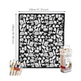 thumbnail image 3 of DIY Coloring Blanket for Adults, 47x59 Inch Velvet Fleece Throw with 24 Washable Markers, Reusable Washable Art Blanket for Home Decor, Family Activity Unique Gift, 3 of 6