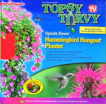 Topsy Turvy Upside Down Hummingbird Hangout Planter As Seen On TV 
