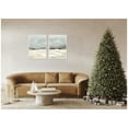 thumbnail image 3 of Kate and Laurel December Mist - 2 Piece Framed Canvas Wall Art Set  by Mackenzie Nelson, Sylvie Beaded White Modern Contemporary, Landscape Art for Wall Decor, 3 of 8