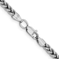 thumbnail image 6 of 14k White Gold 4.30mm Semi-solid 3-Wire Wheat Chain (Weight: 12.25 Grams, Length: 24 Inches), 6 of 10
