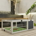 thumbnail image 2 of 39.5 Inch Wooden Reptile Enclosure Indoor Outdoor Habitat for Turtles Lizards Geckos with Removable Waterproof Base and Clear Viewing Windows, 2 of 9