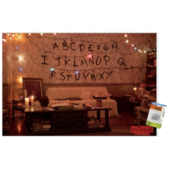 Netflix Stranger Things - Alphabet Wall Poster with Push Pins, 22.375" x 34"