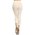 thumbnail image 4 of COUVER Women Seamless Stretch Capri Leggings, Ivory, One Size, 4 of 8