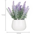 thumbnail image 6 of MyGift Artificial Lavender Flowers Potted in White Ceramic Planter, 6 of 6
