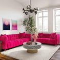 thumbnail image 2 of TOV Furniture Bea Hot Pink Velvet Loveseat, 2 of 6