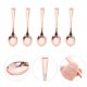 thumbnail image 3 of 24pcs Mini cucharas plásticas cucharas torta de cucharas desechables Postre cucharas de helados de oro rosa Casa Comprar partido Homemaxs HaoMX5846808, 3 of 6
