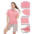 thumbnail image 5 of Dasawamedh Women's Quick Dry Polo Shirt Short Sleeve Golf Shirt Stretch UV Protection Sports T-Shirt Size M, 5 of 6