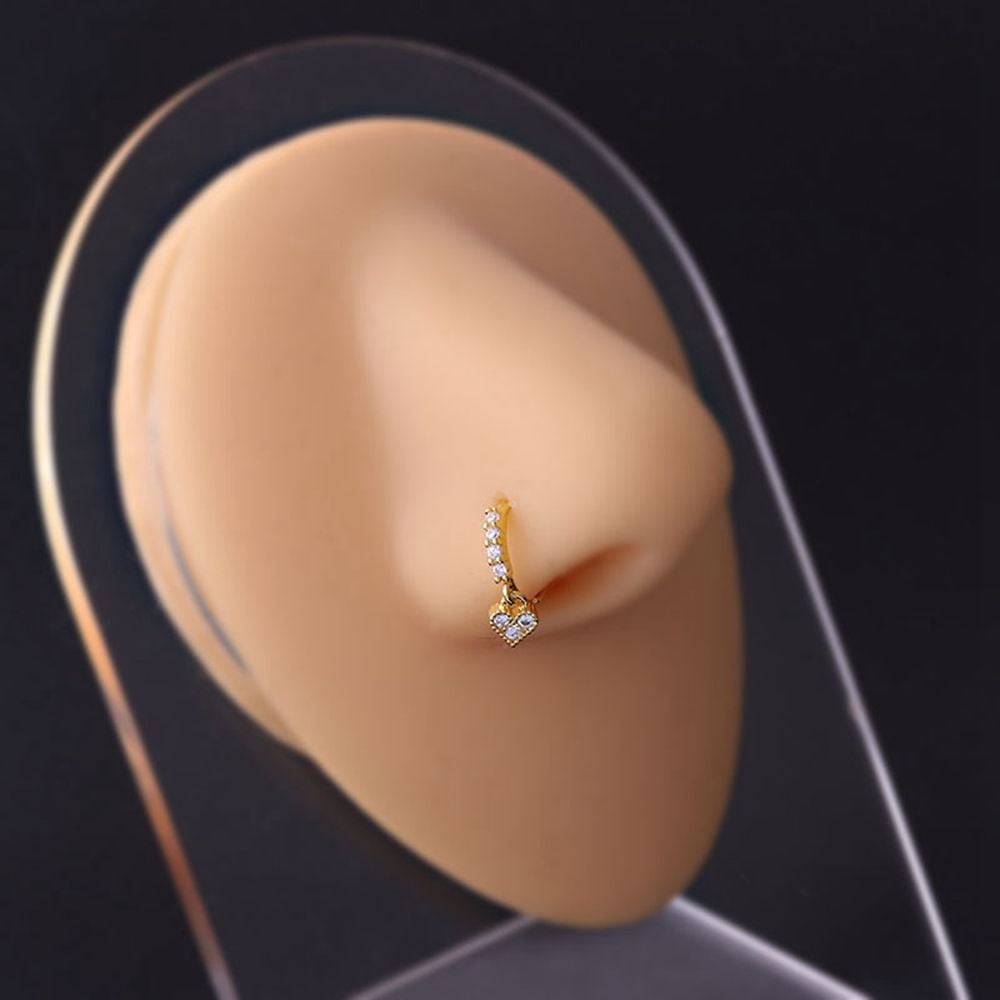 Indian Gold Nose Ring Christmas Day Sale Jewelry Clip On Nose Stud Latest  Design | eBay
