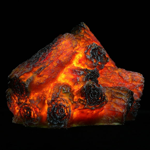 ELAYARD Flameless Fireplace Logs Multi Ambient Lighting Faux Fire Protection for Themed Party 1Pack