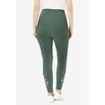 thumbnail image 2 of Woman Within Plus Size Stretch Cotton Embroidered Legging, 2 of 6