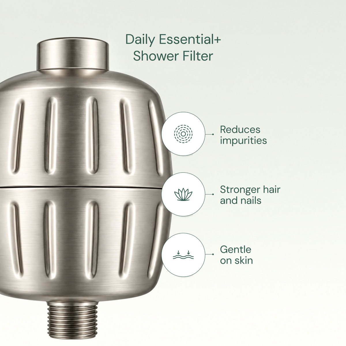 Aquabliss SF500 Daily Essential+ Shower Filter, Nickel photo 1
