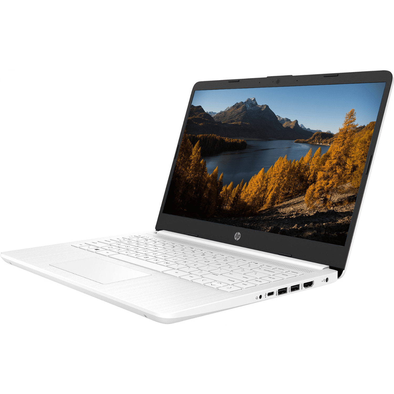 HP Essential Laptop, 14" HD Display, Intel Celeron N4120, 8GB RAM, 64GB eMMC, 1 Year Office 365, Webcam, SD Card Reader, HDMI, Wi-Fi, Windows 11 Home, White