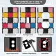 thumbnail image 3 of Yayeee Blank Wall Plate Cover 1-Gang 4.5"x2.7" Home Unused Decorative Outlet, White Checkered Pattern, 3 of 7