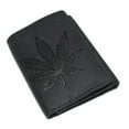 thumbnail image 6 of MARSHAL Genuine Leather Skull Chain Wallet for Men  Trifold RFID Blocking Biker Wallet with ID Window & Heavy-Duty Chain Marijuana Black No Chain, 6 of 8