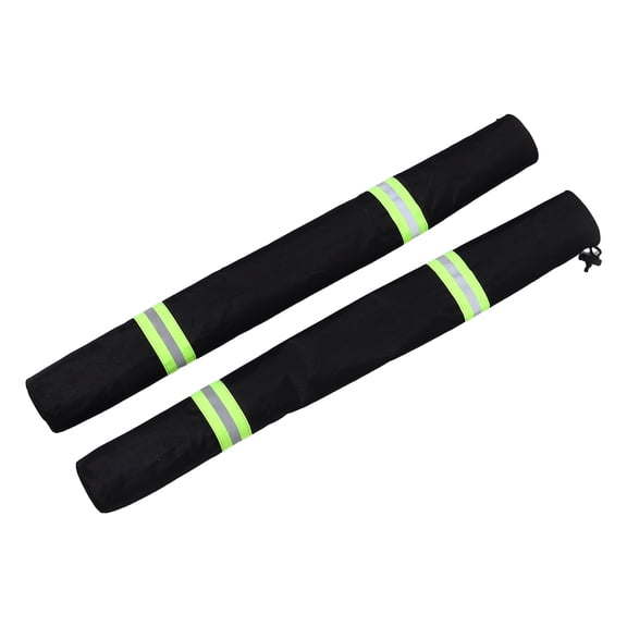 ETEREAUTY 2Pcs Marine Trailer Guide Pads Black Reflective Boat Guide Pole Protective Covers