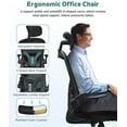 thumbnail image 5 of VANSPACE Home Office Chair with Arms High Back Mesh Computer Chair Swivel Wheels Ergonomic Task Chair with Lumbar Support, Adjustable Headrest, Black, 5 of 8